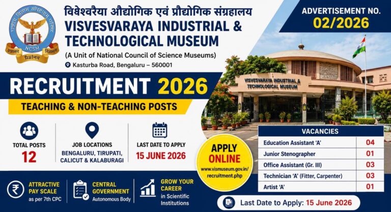 VITM Recruitment 2026 Notification Out